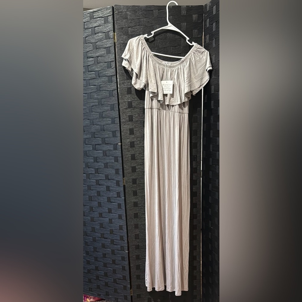 Off-Shoulder Maxi Dress- NWT